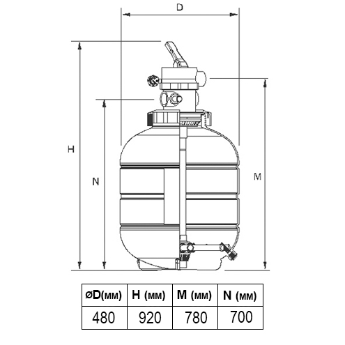 ������� �������  MILLENNIUM Ø 480 ��, 9 �3/�, � ������� ������������