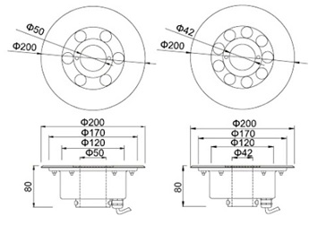 ����������� ������������ ��� ���������� �������� IP68 / 170AquaGMK- 6W 155MM 25MM,32M M