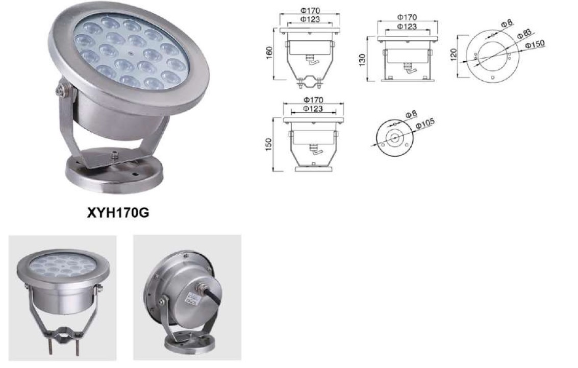 ����������� ������������ ��������� IP68/ ��������� �� ���������� XYH170G-12W